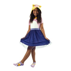 LankyBox Foxy Girl's Purple Short Sleeve Hooded Cosplay Dress - 1 of 4