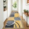 Washable Rugs for Living Room Modern Geometric Area Rug Circles Pattern Rug Stain Resistant Low Pile Accent Rug - 2 of 4