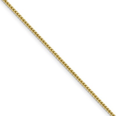 Black Bow Jewelry 1.3mm, 14k Yellow Gold, Solid Franco Chain Necklace