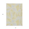 Gold Gray And Wheat Geometric Washable Indoor Outdoor Area Rug - 3 of 4