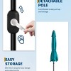 TackView 9FT Patio Market Umbrella with Crank Handle, Outdoor Table Octagon Umbrella with 8 Steel Ribs for Yard Poolside Deck - 4 of 4