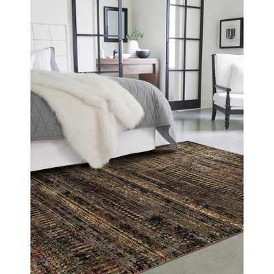 Blue Geometric Braided Synthetic 10' x 14' Rectangular Rug