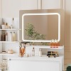Vanity Desk With Mirror and LED Lights,Makeup Vanity Desk with 4 Drawers - 3 of 4