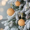 NAYSAYE Party Decoration and Accessories Set of 6 Glass Christmas Ball Ornament for Holiday Celebration, Gold, 3.9"*3.9"*0.09" - 4 of 4