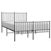 vidaXL Black Metal Full Bed Frame  with Headboard & Footboard, Heavy-Duty, No Mattress - 4 of 4