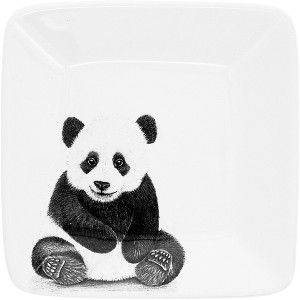 Pavilion Gift Company - Panda - Zoo Bear Exotic Animal 4.25" Keepsake Trinket Jewelry Panda Lover Home Decor Stoneware Dish - 1 of 4