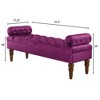 Kumasinova 51.5" Velvet End of Bed Bench with Tufted Button,Luxury Entryway Bench with Wooden Legs,Ottoman Bench&Foot Rest for Bedroom,Living Room - 2 of 4