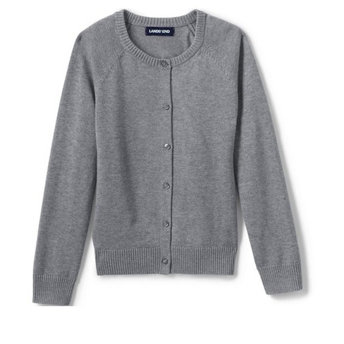 Lands' End School Uniform Girls Cotton Modal Cardigan Sweater 