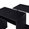 INFURNIC Desks Black Computer Desk with Keyboard Tray and Open Shelving Easy to Assemble Strong and Durable, Black, 37.5"*16.5"*34.5" - 3 of 4