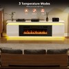 Skyzoo Electric Fireplace TV Stand for TVs up to 80" with LED Lights & 4 AC Power Outlets, TV console for Living Room - 3 of 4