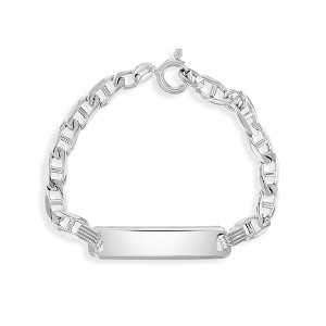 Girl's Anchor Chain ID Bracelet Sterling Silver - In Season Jewelry - 1 of 4