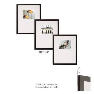 Sleek Black Acrylic 8"x10" Floating Gallery Frame Set