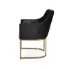 NicBex Velvet Accent Chair,Upholstered Living Room Chairs with Mid-Height Curved Tufted Backrest,Modern Armchair,Club Chairs for Living Room - 4 of 4