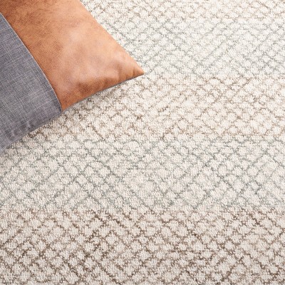 Ivory Hand-Tufted Wool Rectangular Area Rug 5' x 8'