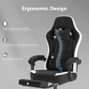 Lyngins Ergonomic Gaming Computer Chair, Pocket Spring Home Office Desk Chair with Winged Support, Retractable Footrest, 360° Swivel Game Chair - 3 of 4