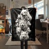 Cozy Samoyed Dog Pattern Flannel Car Blanket, All Season Pet Nap Throw for Vehicle Interior Accessories, Christmas Gift. - 3 of 4