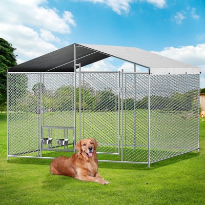 Outside Dog Kennel with Roof