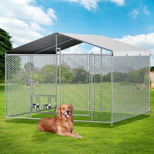Outside Dog Kennel with Roof - 1 of 4