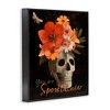 Stupell Industries Spooktacular Halloween Skull Flower Arrangement Spider Web Framed Giclee Art, Black, 16" x 20" - 2 of 4