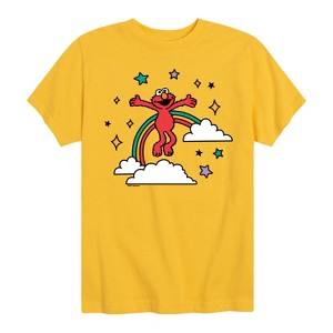 Boys' - Sesame Street - Elmo With Rainbow Short Sleeve Graphic T-Shirt - 1 of 4