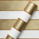 Stripes Wedding Wrapping Paper Gold - Spritz™