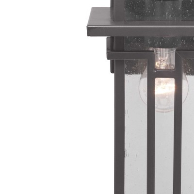 Antique Bronze Direct Wired Lantern Sconce with Clear Glass