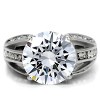 Slickblue Women's Silver Stainless Steel Ring with 12mm Round CZ Center & Pave Accent Stones, Sizes 5–10 - 3 of 4