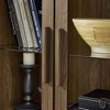 CIPACHO Black Modern Retro High Arched Wooden Storage Cabinet, with Lamp & Adjustable Glass Partitions - 4 of 4