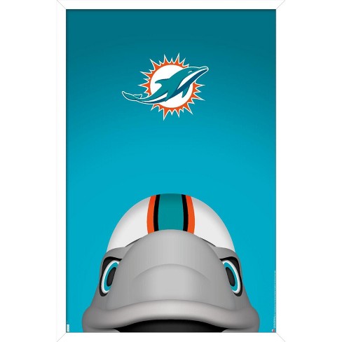 Evergreen Ultra-Thin Glazelight LED Wall Decor, Pennant, Miami Dolphins- 9  x 23 Inches Made In USA