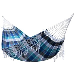 Vivere Authentic Brazilian Cotton Hammock, Outdoor Hanging Daybed, Marina - 1 of 4