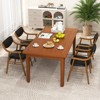 Tangkula Set Of 4 PU Leather/Velvet Dining Chair w/ Padded Seat & Back Armrests Rubber Wood Frame - 2 of 4