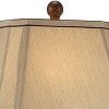Regency Hill Carved 28 1/2" Tall Urn Traditional End Table Lamps Set of 2 Two-Tone Brown Beige Shade Living Room Bedroom Bedside Nightstand House - 3 of 4