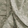 Ellis Curtain Lexington Leaf Pattern on Colored Ground Curtain Pair with Ties Sage - image 4 of 4