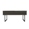 Lift Top Coffee Table, One Drawer, Two Legs, Carbon Espresso / Onyx - 2 of 4