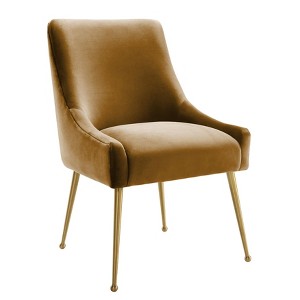 Beatrix Velvet Side Chair Cognac - 1 of 4