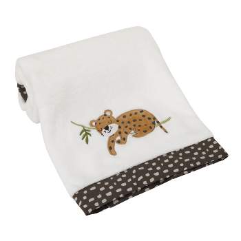 NoJo Jungle Gym Super Soft Baby Blanket with Cheetah Applique