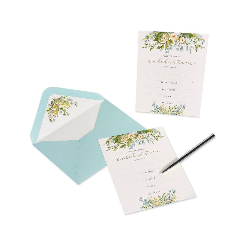 20ct Wedding Invitation Cards Eucalyptus Leaves - PAPYRUS, 4 of 6