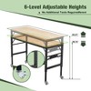 PAGED 48 Inches Computer Desk Modern Simple Office Desk with Height Adjustable and 4 Casters for Office, Study - 2 of 4