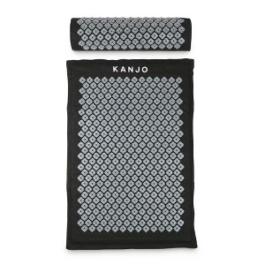 Kanjo Acupressure Mat Set Mat: 24 X 34 Inch / Pillow: 6 X 22 Inch Black White KANMATXL - 1 of 4
