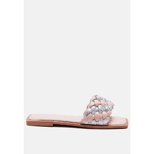 Allium Metallic Woven Strap Flats Women - 1 of 4