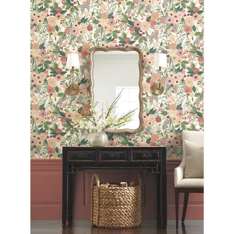 Rifle Paper Co. Garden Party Peel and Stick Wallpaper Burgundy, 4 of 7