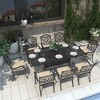 CLIHOME 9-Piece Cast Aluminum Patio Dining Set with Sofa Cushions - 2 of 4