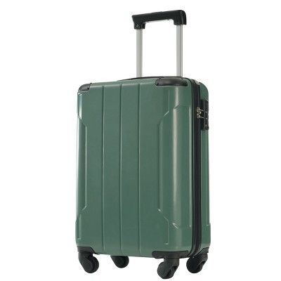 FURNIinspire Luggage 20 Inch Carry On Luggage, Lightweight Durable Suitcase with Wheels for Travel Business, Green, 8.3"*13.6"*21.5"