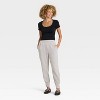 Women's Neoprene High Waist Joggers with Flat Elastic Waistband and Pockets - A New Day™ - 3 of 3