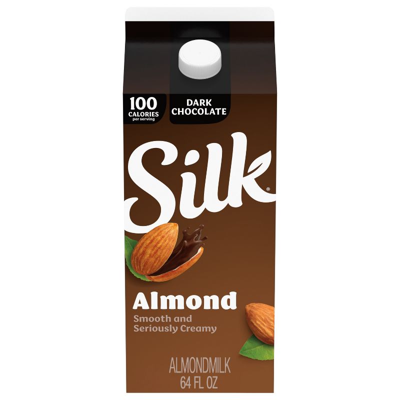 Silk Dark Chocolate Almond Milk - 0.5gal, 1 of 8
