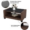 5 Pieces Patio Furniture Sets,Outdoor Sectional Sofa Wicker Conversation Couch for Coffee Table, Rattan Outdoor Furniture Backyards, Gardens - 3 of 4