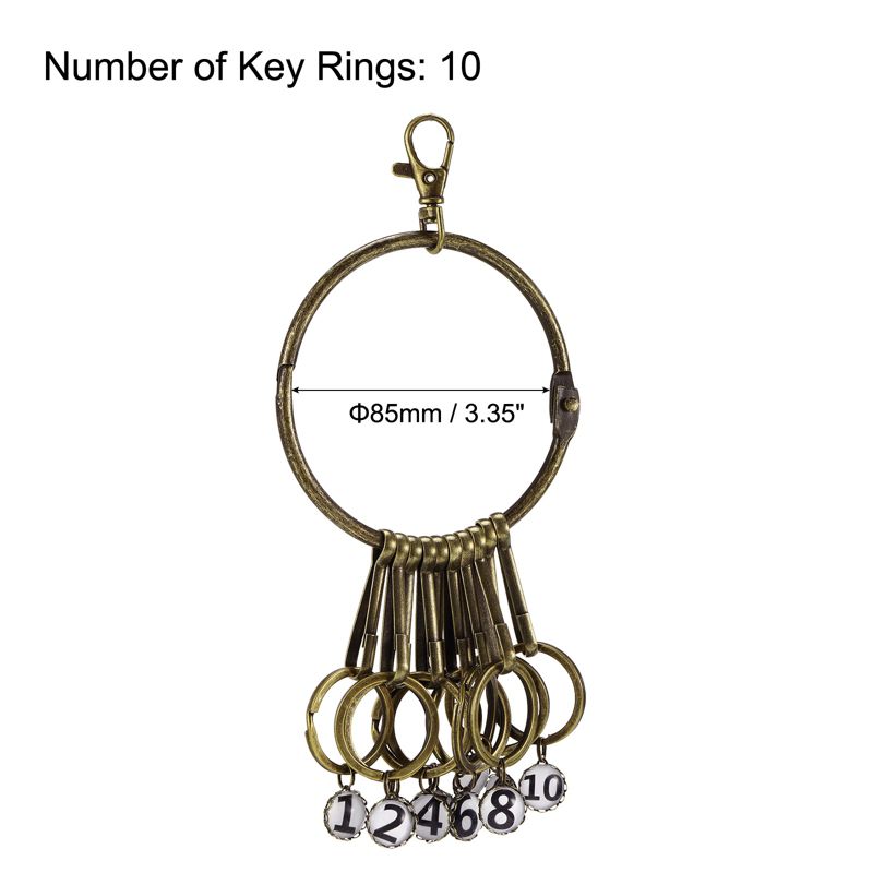 Unique Bargains Key Organizer Keychain Key Management Holder with Digits Buckle Loop for Office, 2 of 6