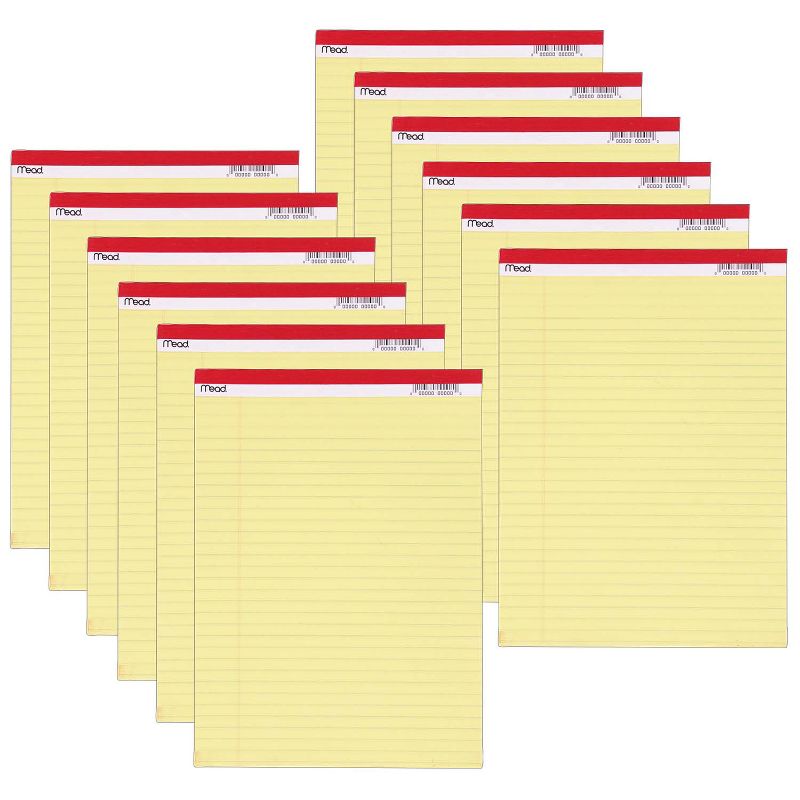 Mead® Standard Legal Pad, 8.5" x 11.75", 50 Sheets, 12 Pads, 1 of 3