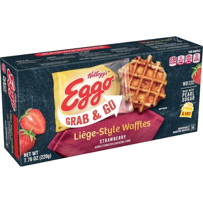 Eggo Strawberry Liege Grab & Go Frozen Waffle - 7.76oz/4ct