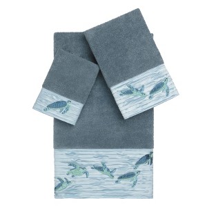 Linum Home Textiles 100% Turkish Cotton MIA Embellished Towel Set - 1 of 1